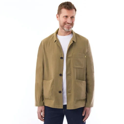 Men'S Porto Linen Jacket Stone