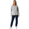 Women'S Basis Long Sleeve T Mid Grey Marl