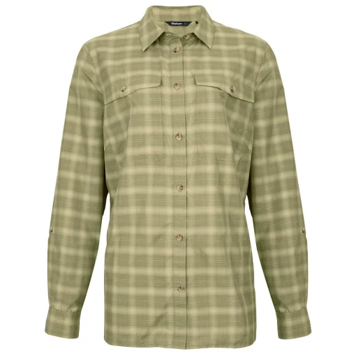Women'S Savannah Long Sleeve Shirt Stone/Umber Green Check