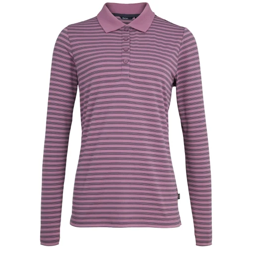Women'S Shoreline Long Sleeve Polo Haze Purple/Navy Stripe